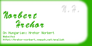 norbert hrehor business card